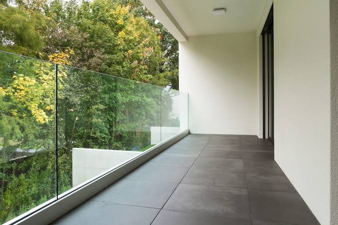 Waterproofed terrace and balcony
